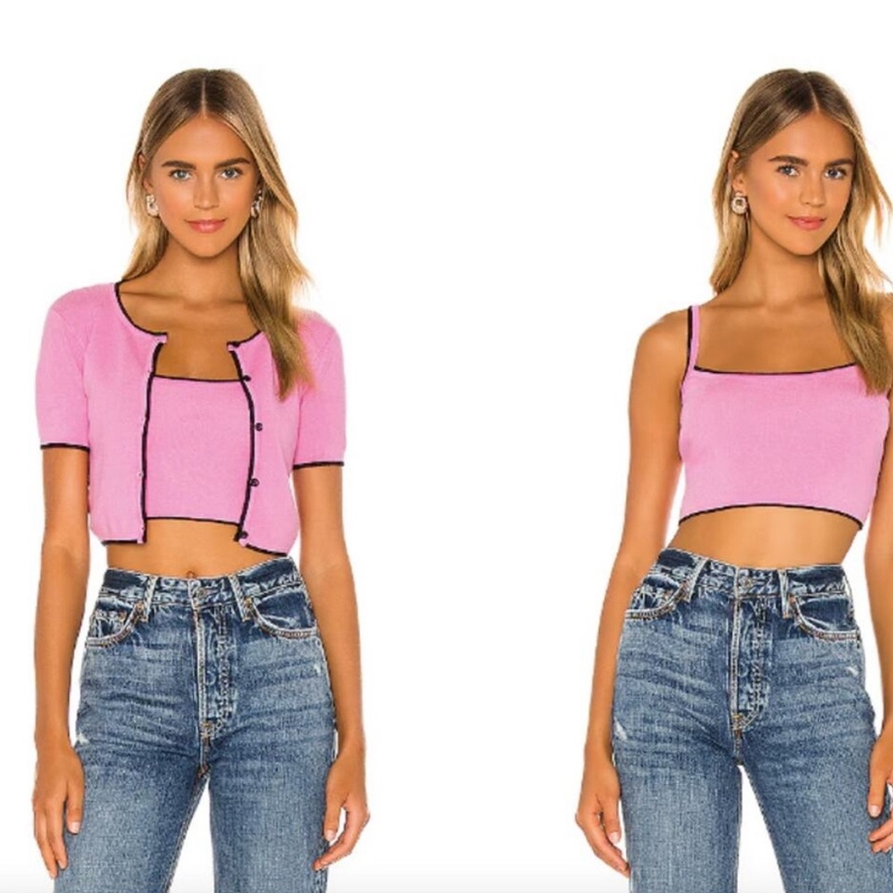 MAJORELLE Pink Amy Cardi 2 piece Set (XS)